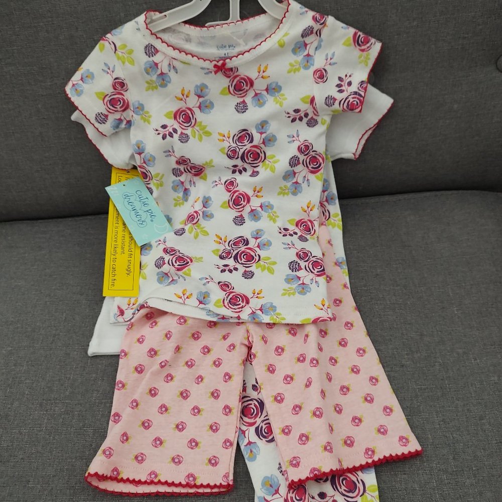 Cutie Pie Dreamers Cotton set Sleepwear Pajama 4T - Picture 2 of 5